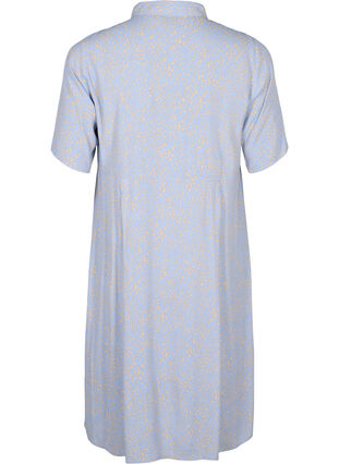 Zizzifashion Viscose shirt dress with print, Small Dot AOP, Packshot image number 1