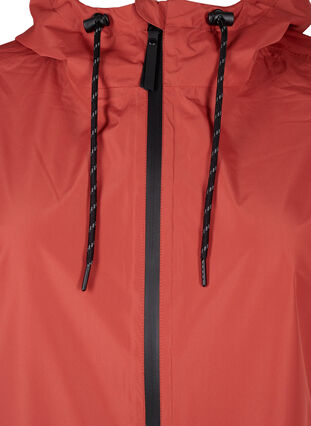 Zizzifashion Rain jacket with pockets and hood, Chili Oil, Packshot image number 2