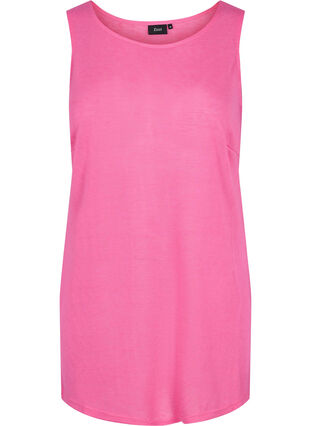 Zizzifashion Top with structure and round neckline, Shocking Pink, Packshot image number 0