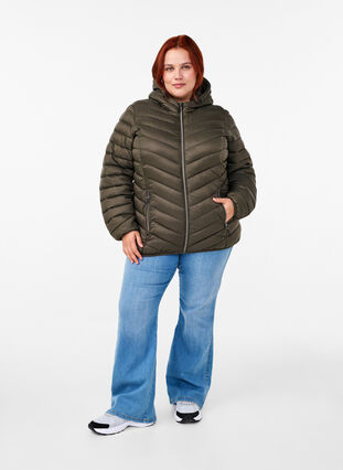 Zizzifashion Lightweight jacket with hood, Beluga, Model image number 4