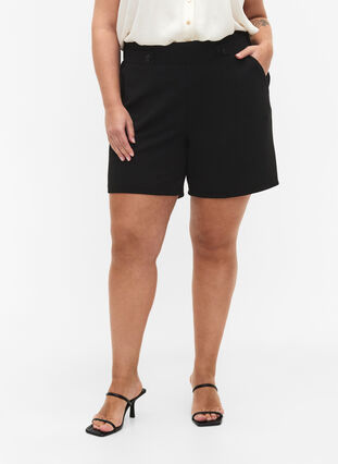 Zizzifashion Shorts with pockets and loose fit, Black, Model image number 2