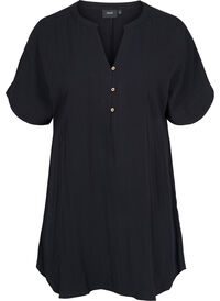 Short-sleeved viscose tunic