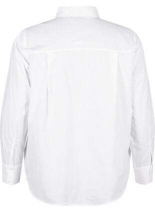 Zizzifashion Classic shirt with embroidered hearts, Bright Wh.W. Blue H., Packshot image number 1