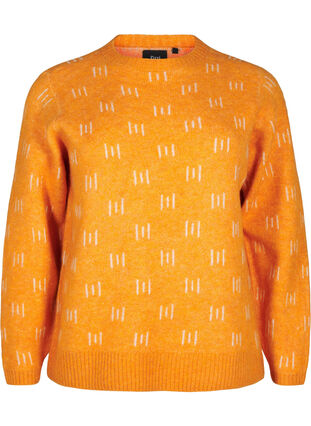 Zizzifashion Patterned pullover, Yam Birch Comb, Packshot image number 0