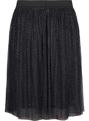 Zizzifashion Mesh skirt with glitter, Black, Packshot image number 1