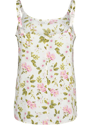 Zizzifashion FLASH - Top with print, Off White Flower, Packshot image number 1