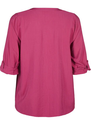 Zizzifashion Viscose shirt blouse with 3/4 sleeves, Malaga, Packshot image number 1