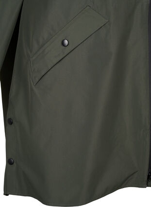 Zizzifashion Rain jacket with pockets and hood, Peat, Packshot image number 3