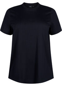 Basic cotton T-shirt with round neck