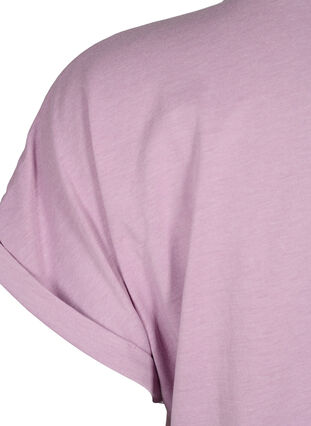 Zizzifashion Short sleeved cotton blend t-shirt, Lavender Mist, Packshot image number 3