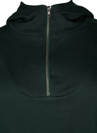 Zizzifashion Sweat tunic with hood and zip, Scarab, Packshot image number 2