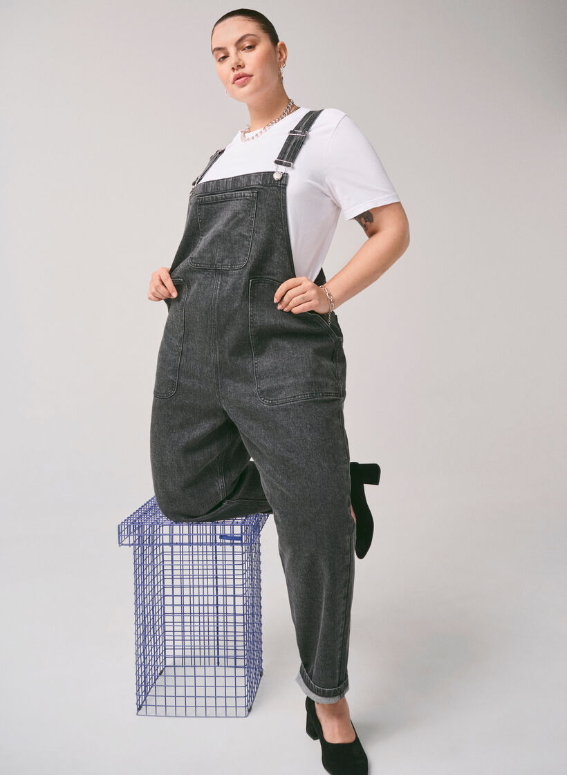 Denim overalls, Dark Grey Denim, Image