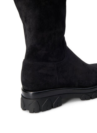 Zizzifashion Wide-fit - Boot in faux suede, Black, Packshot image number 3