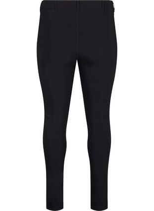 Zizzifashion Tight-fitting trousers with zip details, Black, Packshot image number 1