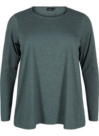 Long-sleeved T-shirt with round neck