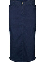 Denim maxi skirt, Dark Blue Denim, Packshot