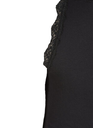 Zizzifashion Top with lace trim, Black, Packshot image number 3