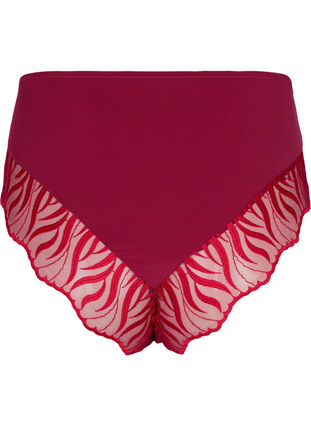 Zizzifashion Tai briefs with embroidery and regular waist, Rhododendron, Packshot image number 1