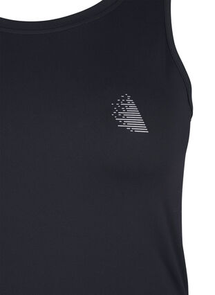 Zizzifashion Tight-fitting training top with inner silicone edge, Black, Packshot image number 2