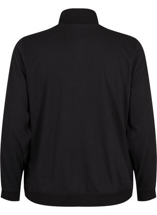 Zizzifashion High neck sweatshirt with zip, Black, Packshot image number 1