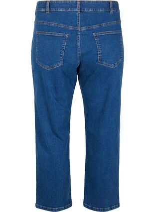 Zizzifashion Cropped Vera jeans with straight fit, Blue Denim, Packshot image number 1