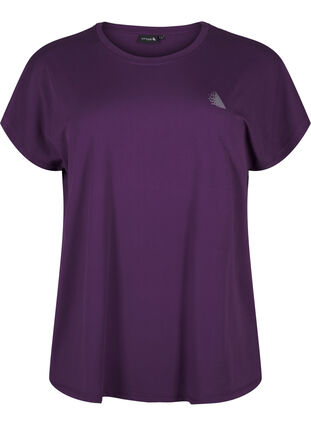 Zizzifashion Solid-coloured workout T-shirt, Purple Pennant, Packshot image number 0