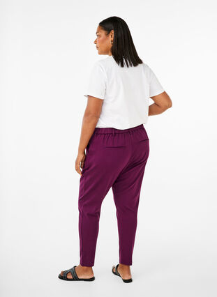 Zizzifashion Cropped Maddison trousers, Potent Purple, Model image number 1