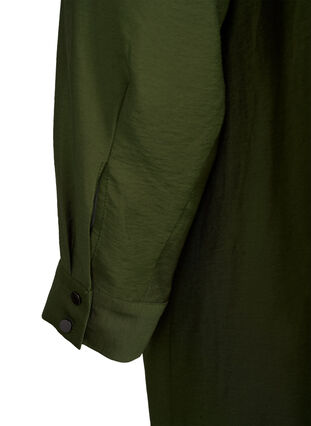 Zizzifashion Shirt dress with pockets, Winter Moss, Packshot image number 3