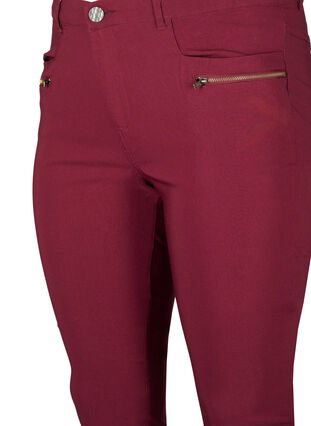 Zizzifashion Tight-fitting trousers with zip details, Port Royal, Packshot image number 2