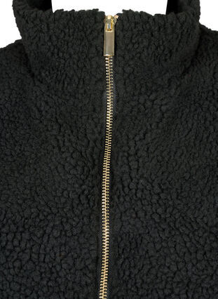 Zizzifashion Neck scarf in teddy, Black w. Gold, Packshot image number 2