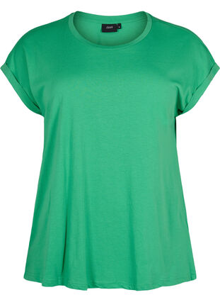 Zizzifashion Short sleeve cotton blend T-shirt, Kelly Green, Packshot image number 0