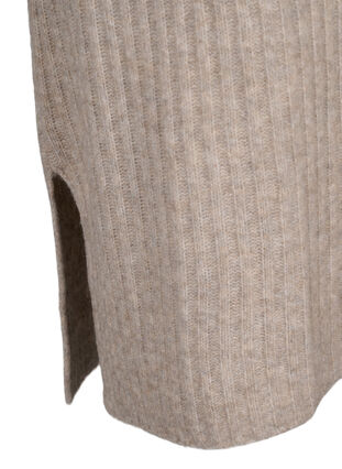 Zizzifashion Rib-knit dress with slit, Simply Taupe Mel., Packshot image number 3