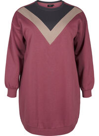 Long sweatshirt with colourblock