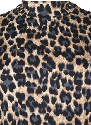 Zizzifashion FLASH - Long sleeve blouse with turtleneck, Leopard Print , Packshot image number 2