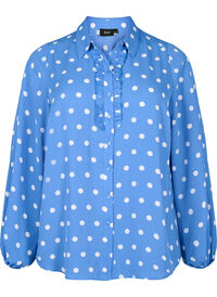 Dotted shirt with ruffles