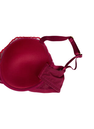 Zizzifashion Moulded bra with embroidery, Rhododendron, Packshot image number 3