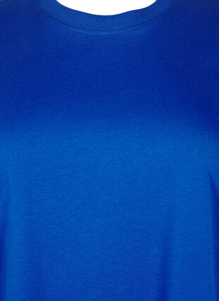 Zizzifashion Basic cotton T-shirt with round neck, Sodalite Blue, Packshot image number 2