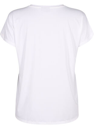 Zizzifashion Short-sleeved workout t-shirt, Bright White, Packshot image number 1