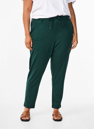 Zizzifashion Cropped Maddison trousers, Scarab, Model image number 2