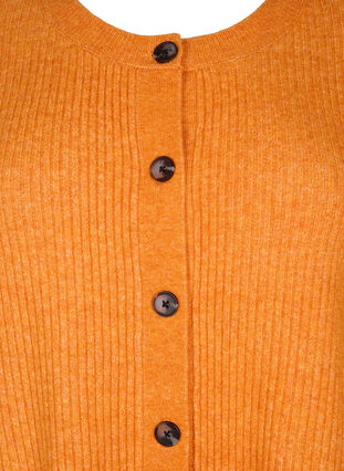 Zizzifashion Rib knit cardigan with buttons, Marmelade Mel., Packshot image number 2