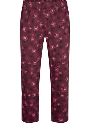 Zizzifashion Cotton pyjamas pants with print, Fig Flower AOP, Packshot image number 0