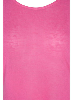 Zizzifashion Top with structure and round neckline, Shocking Pink, Packshot image number 2