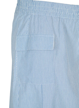 Zizzifashion Short cotton skirt with elasticated waistband, Nebulas B. W. Stripe, Packshot image number 2