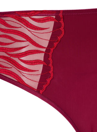 Zizzifashion Tai briefs with embroidery and regular waist, Rhododendron, Packshot image number 2