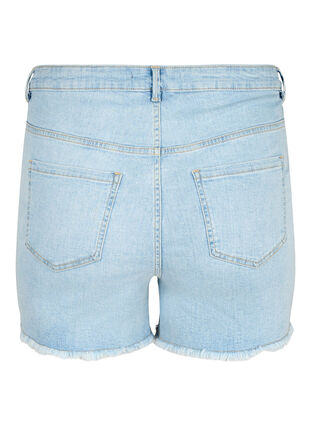 Zizzifashion Denim shorts with distressed details, Light Blue Denim, Packshot image number 1