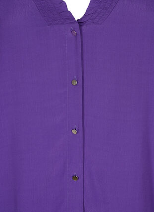 Zizzifashion Long-sleeved shirt blouse in viscose, Heliotrope, Packshot image number 2