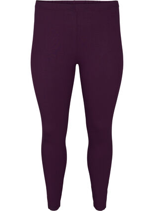 Zizzifashion Basic leggings in viscose, Potent Purple, Packshot image number 0