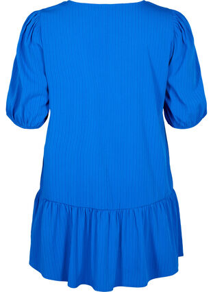 Zizzifashion Tunic in viscose with ties, Princess Blue, Packshot image number 1