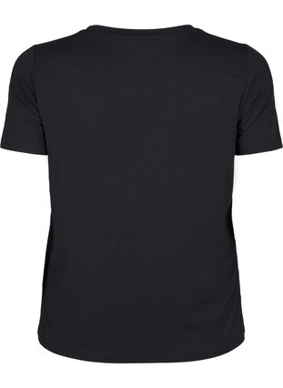 Zizzifashion Slim fit training T-shirt with round neck, Black, Packshot image number 1