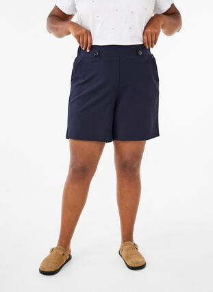 Zizzifashion Shorts with pockets and loose fit, Night Sky, Model image number 2